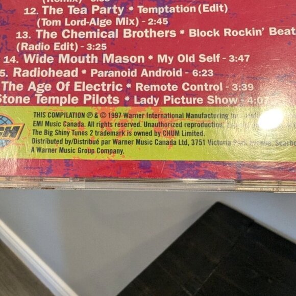 💙 BIG SHINY TUNES 2 Much Music Alternative Rock CD Album Vintage 1997 ~ Tested - Picture 5 of 9